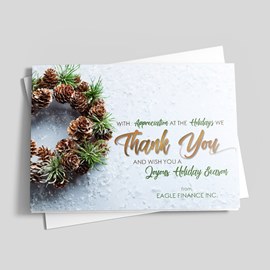 Snow Wreath Holiday Card
