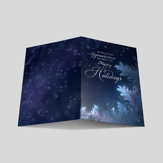 Midnight Forest Holiday Card
