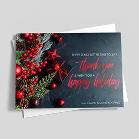 Scarlet Winter Holiday Card
