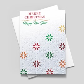 Colorful Snowflakes Holiday Card