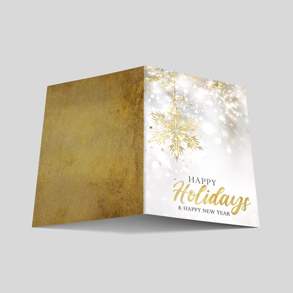 Golden Lights Holiday Card