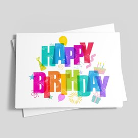Jovial Colors Birthday Card