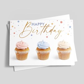 Cupcake Trio Birthday Card