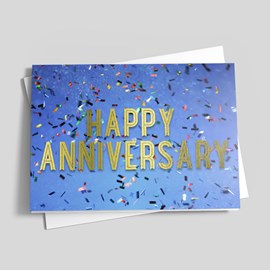 Confetti Sparkles Anniversary Card