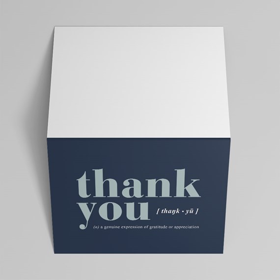 10 Assorted Thank You Note Cards Pack - Words of Appreciation