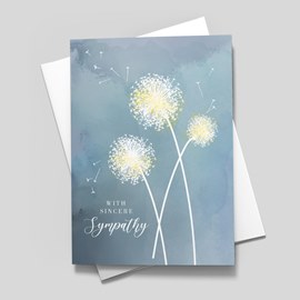 Dandelion Storm Sympathy Card