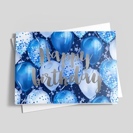 Sapphire Balloons Birthday Card
