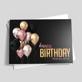 Stylish Balloons Birthday Card
