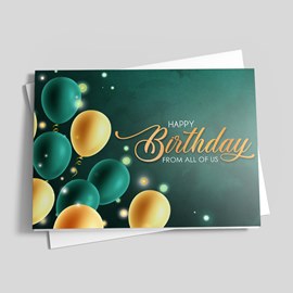 Spartan Balloons Birthday Card