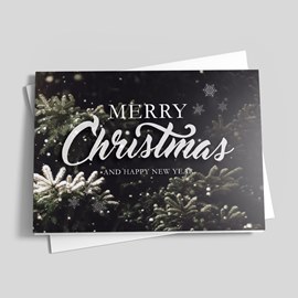 Nightfall Snowflakes Christmas Card