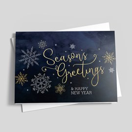 Season's Greetings Snowflakes Card