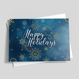 Twirling Snowflakes Holiday Card