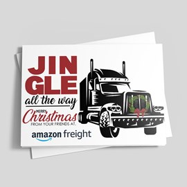 Semi Sleigh Christmas Card