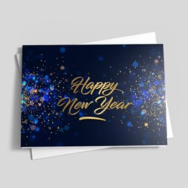 Blue Immersion New Year Card