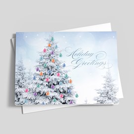 Mixed Ribbons Ornament Tree Charity Card