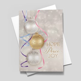 Mixed Ribbons Ornament Charity Card