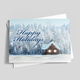 Fairway Cabin Holiday Card
