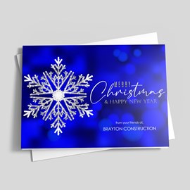 blue corporate christmas card designs