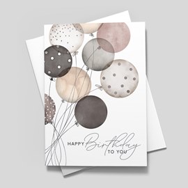 Exquisite Balloons Birthday Card