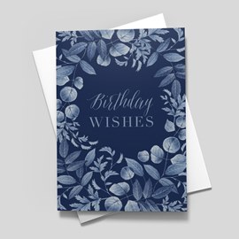 Twilight Leaves Birthday Card