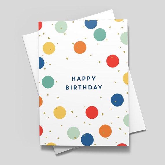 Colorful Marbles Birthday Card