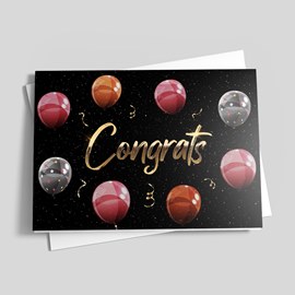Night Balloons Congrats Card