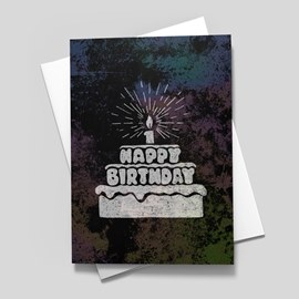 Concrete Cake Birthday Card