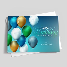 Balloon Gems Birthday Card