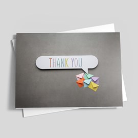 Colorful Messages Thank You Card
