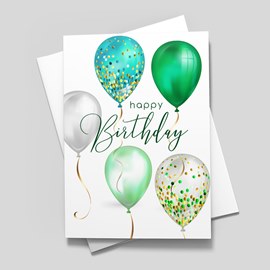 Balloon Reflections Birthday Card