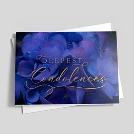 Sapphire Flowers Sympathy Card