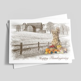 Thanksgiving Harvest Holiday Card