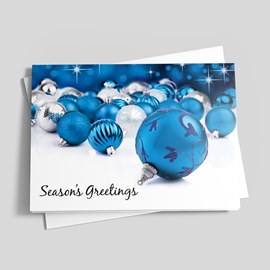 Dazzling Blue Holiday Card