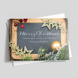 Chalkboard Wishes Holiday Card