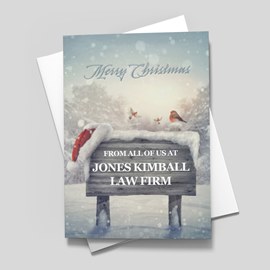 Santa's Signboard Holiday Card