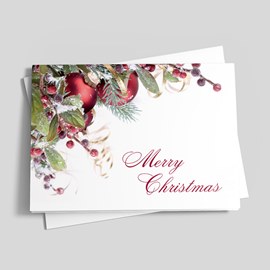 Red Swag Holiday Card