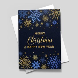 Elegant Snowflakes Holiday Card