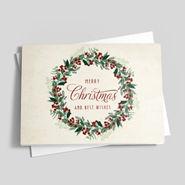 Berry Wreath Holiday Card