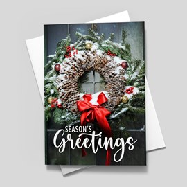 Frosted Wreath Holiday Card