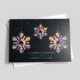 Twinkling Snowflakes Holiday Card