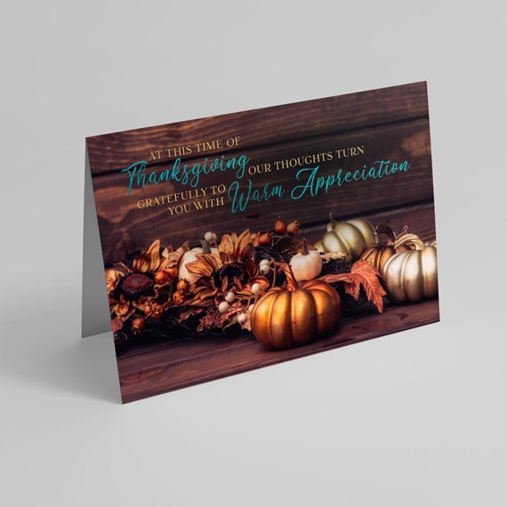 thumbnail image 2 of Bench Press Target Hallmark Thanksgiving Business Cards Bulk Pack - 100 Count With Envelopes For Customers & Clients 5x5 Square Cards With Gold Seals 2 of 14