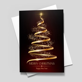 Spiraling Tree Holiday Card