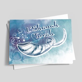 Midnight Horn Rosh Hashanah Card
