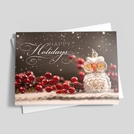 Winter Owl Holiday Card