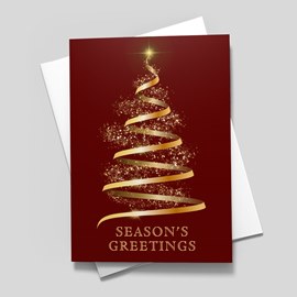 Swirling Tree Holiday Card