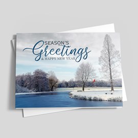 Day on the Course Holiday Card