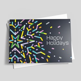 Colorful Snowflakes Holiday Card