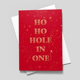 Ho Ho Hole in One Holiday Card