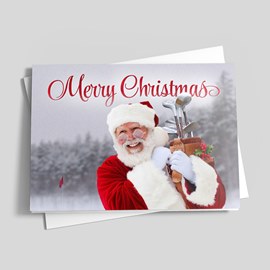 Santa's Day Off Christmas Card