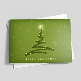 Holiday Greens Christmas Card